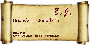 Bednár Jordán névjegykártya